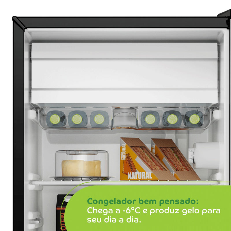 Frigobar Consul 117l Retrô Preto Vinil 220V - CRA12AE