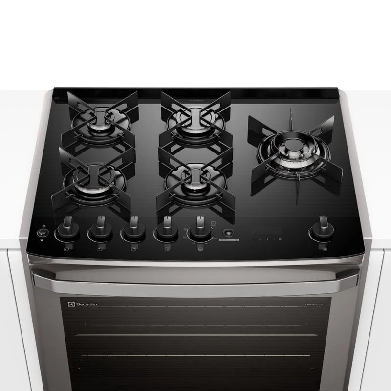 Fogão Electrolux 5 bocas de Embutir Cinza Experience Mesa de Vidro e Grill 220V (FE5EC)