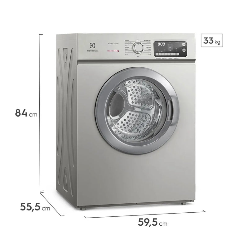 Secadora de Roupas Electrolux 11Kg Inox Essential Care com Função Antirrugas 127V (STH11)