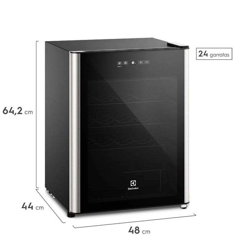 Adega Electrolux 24 Garrafas Uma Porta com Painel Digital 127V Preta (WSF24)