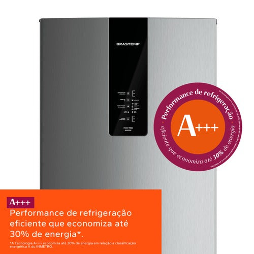 Geladeira Brastemp 447l Frost Free Inverse Inox 127V - BRE57FK