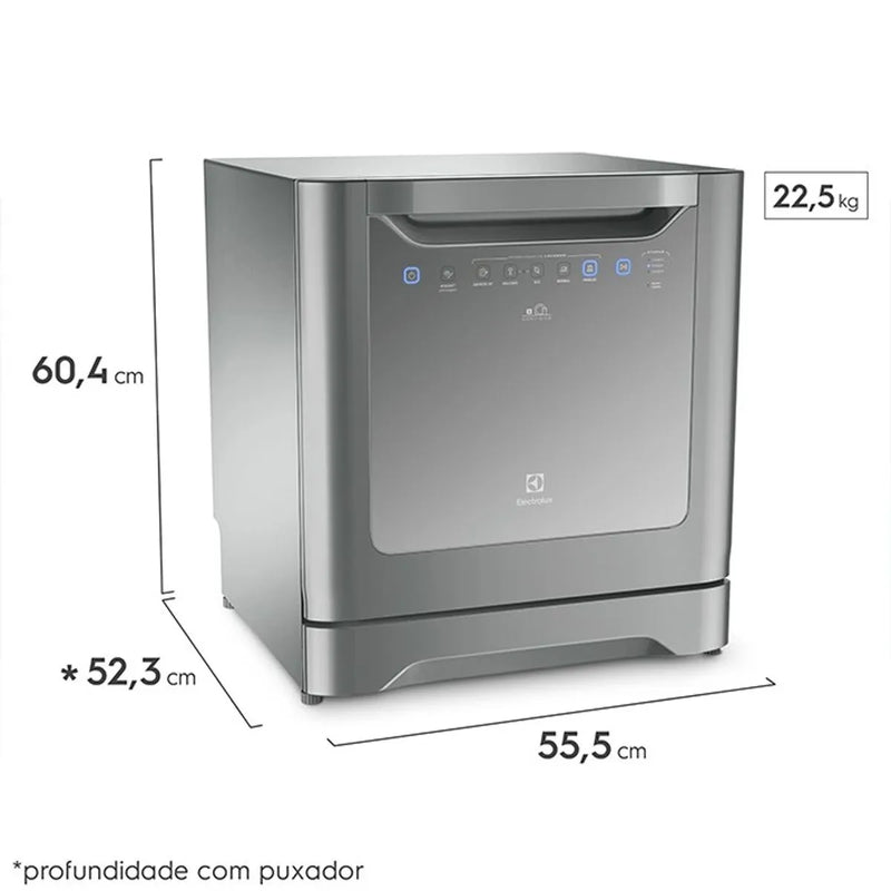 Lava Louças Electrolux 8 Serviços Inox Compacta com Programa Eco 127V (LE08S)