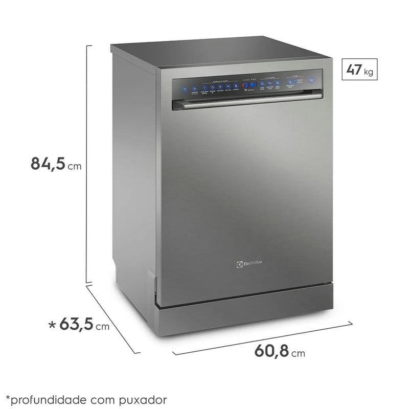 Lava-Louças Electrolux 14 Serviços Inox Home Pro com Função Higienizar (LP14X)
