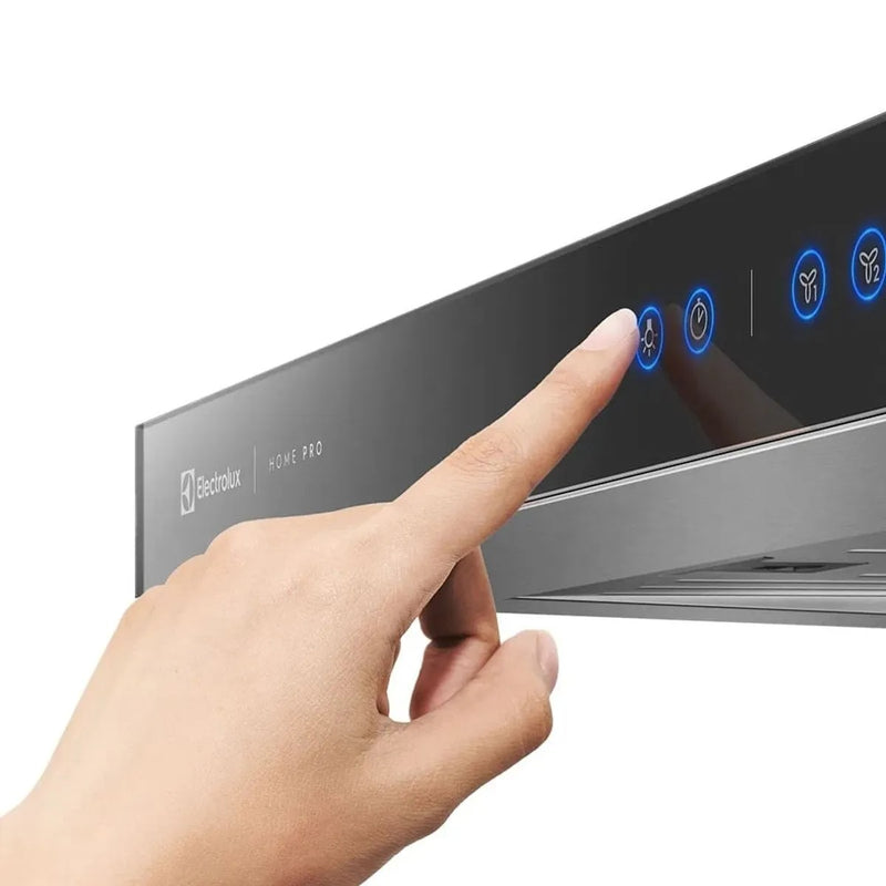 Coifa de Parede Electrolux 90cm Inox Home Pro Painel frontal de Vidro Espelhado 127V (90CTU)